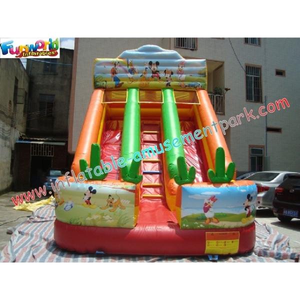 Buy Rental Commercial Inflatable Slides With Double Line Slide at wholesale prices