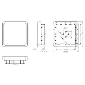 UHF 9dbi Integrated RFID Reader , Long Distance Asset Management