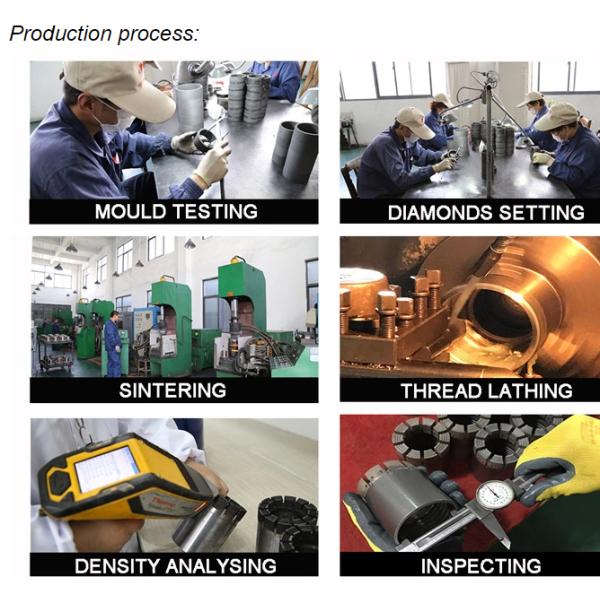 Mining Hard Rock Ao / Awl Impregnated Bit Od 47.63mm Id 25.97 Mm