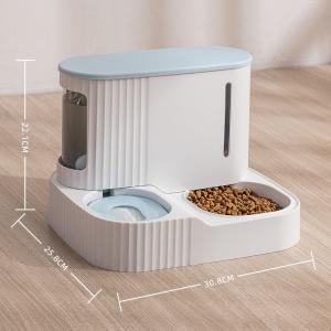 Automatic Water Feeding Cat Double Bowl Prevent Upsetting