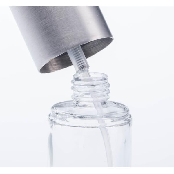 Stainless Steel BBQ Barbecue Cooking Tool Refillable Oil Dispenser Glass Plastic Vinegar Oil Sprayer Bottle