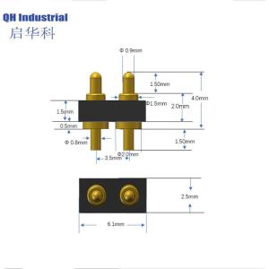 2Pin 3.5mm Pitch Turkey For Pcb Magnetic spring loaded pin Usb Connector 4Pin