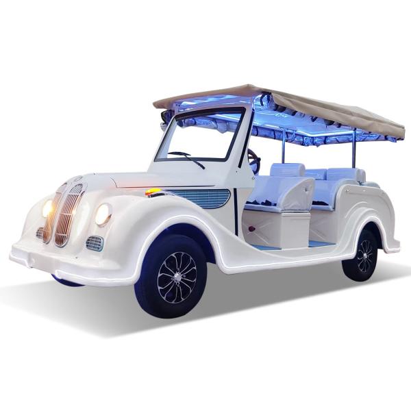 Up To 45 Mph Classic Electric Golf Cart With All Terrain Tires Under Seat Storage