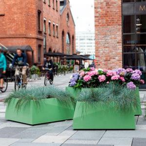 street decoration antioxidant Garden Metal Flower Pots