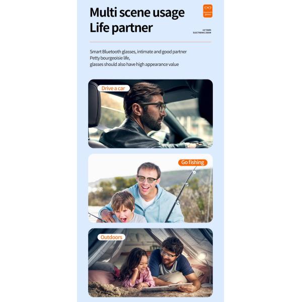 Bluetooth Sunglasses Headphones High Tech Glasses Outside Sport For Men