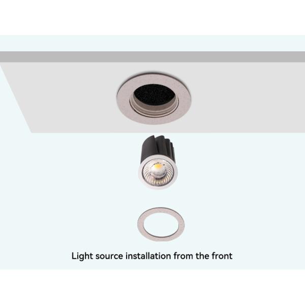 Eco Friendly MR16 Downlight Housing Bamboo Fiber 25 Degree Tilted Recessed Light Housing