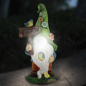 Solar Light Crafts Panel Garden Statue Dwarf Solar Gift Lamp