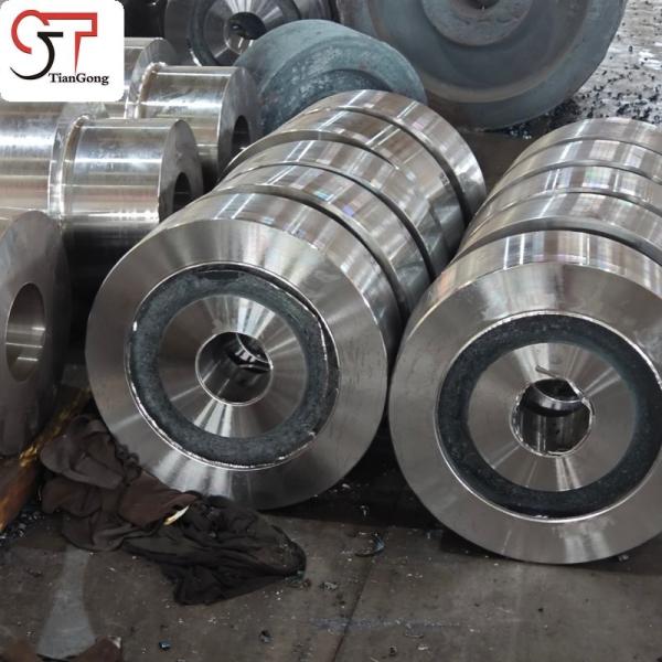 Open Die Forged Steel Crane Port Machinery Wheels For High Load Industrial
