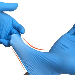 Blue Large Nitrile Gloves Medical Examination Industrial Multi Use Disposable