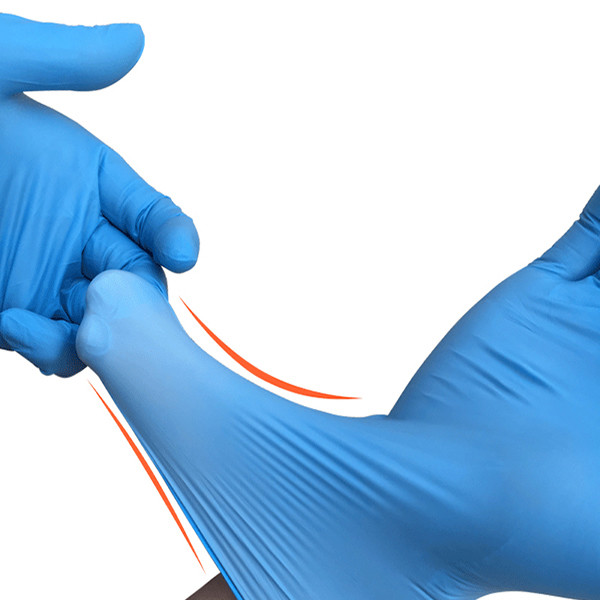 Blue Large Nitrile Gloves Medical Examination Industrial Multi Use Disposable