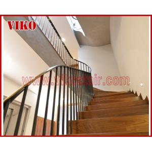Wrought Iron Staircase VK85S Wrought Iron Handrail Tread Beech ,Railing tempered