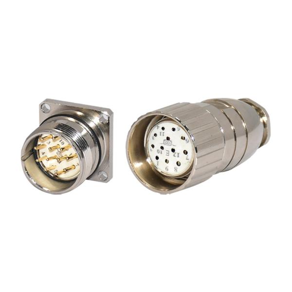 Buy NBR FKM IP67 M23 Waterproof Power Connector Square Socket 16 17 19 pin at wholesale prices