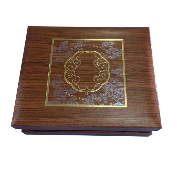 Wholeasale Customized High Quality Imitation Wood Pattern Gift Packaging Box
