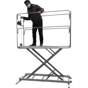 1500mm Height Manual Scissor Lift Platform With Table Personal Home Using