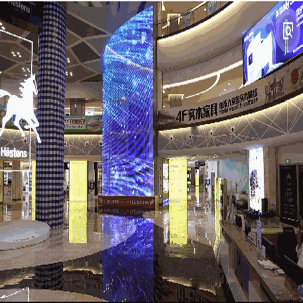 Buy P3.91*7.81 Glass Advertisement HD LED Video Wall Screen For Building at wholesale prices