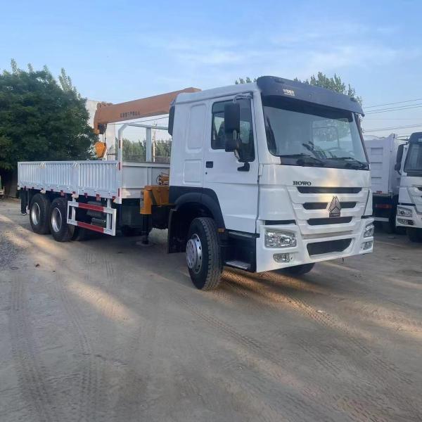 Buy Used Crane Truck Howo 371 375 6x4  Secondhand Sinotruk  12T at wholesale prices