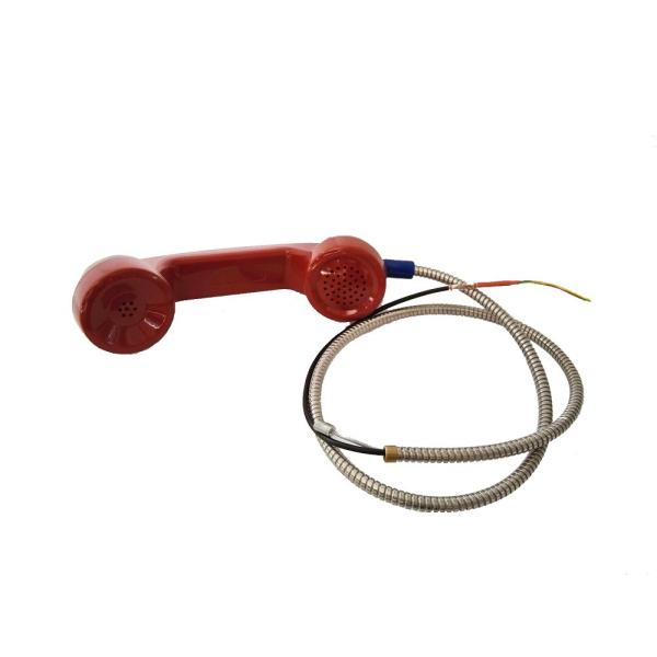 Buy Industrial Telephone Spare Parts Red Rugged Handset with Armored Cord at wholesale prices