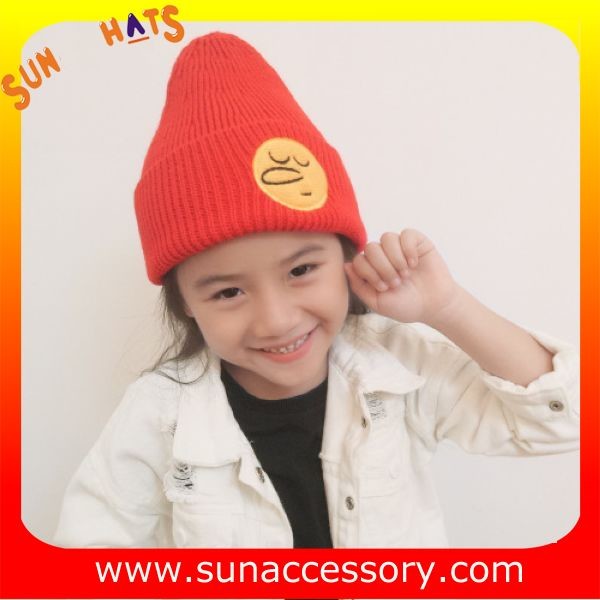 AK170191 Sun Accessory fashion cheap winter knitted baby beanie hats for kids,MOQ only 3 pcs