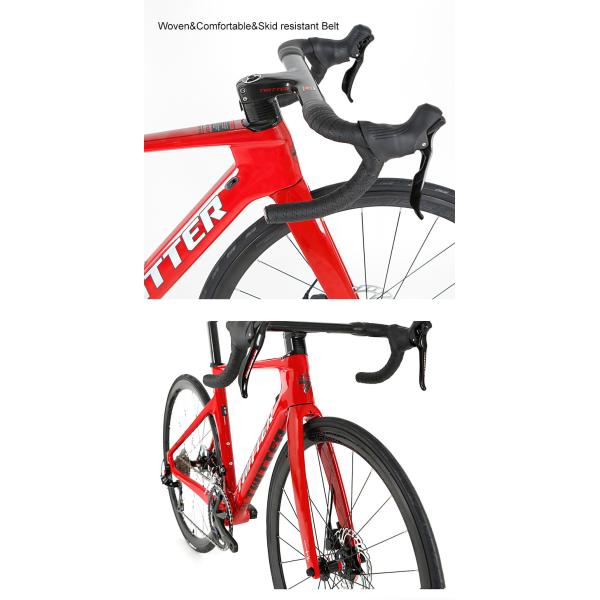 High Modulus T900 Carbon Road Disc Bike TWITTER R10 700C Aluminum Alloy Rim