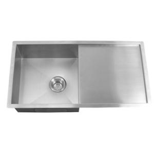 84x44cm Single Bowl Stainless Steel Handmade Sink Noise Elimination