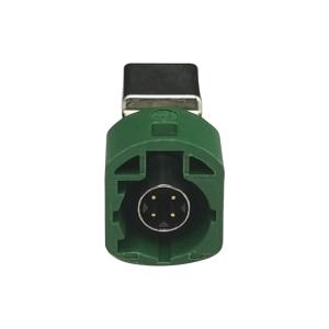 FAKRA HSD Connector 4Pin E Code Green Color 90 Degree Plug Connector