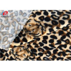 Tiger Printed Stretch Minky Fabric Polyester Spandex Velvet Fabric