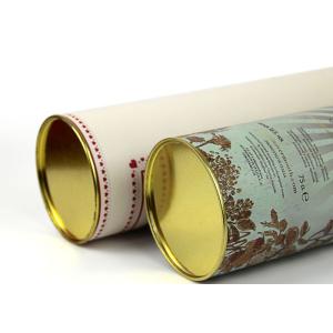 Recycled Paper Wine Tube Packaging Waterproof Round Luxury Print