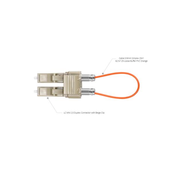LC - LC MM Fiber Optic Loopback OM1 62.5 / 125 , OM2 50 / 125 With Black Plastic Shell