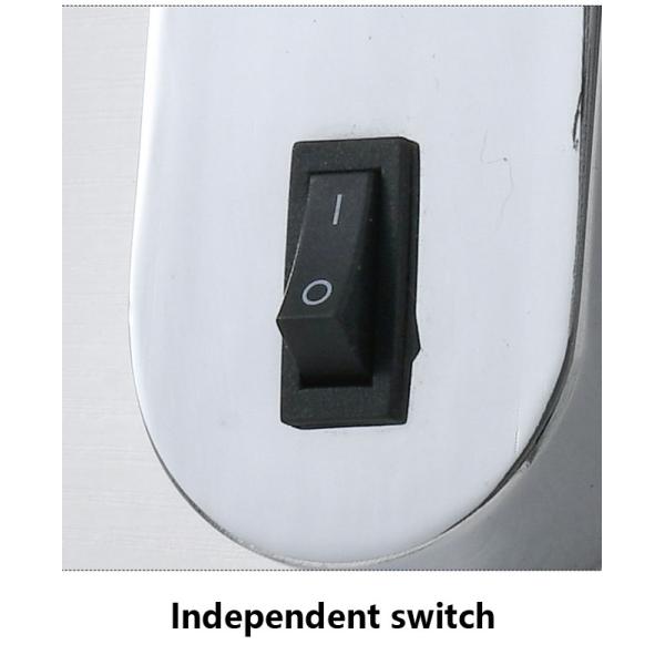 3w Cree Led Wall Light With Adjustable Angle Aluminum Silver Switch 3000k