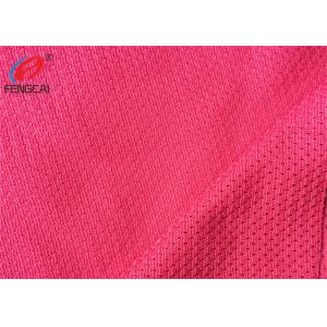 Plain Dyed Knitted Athletic Sports Mesh Fabric 100 % Polyester Garment Fabric