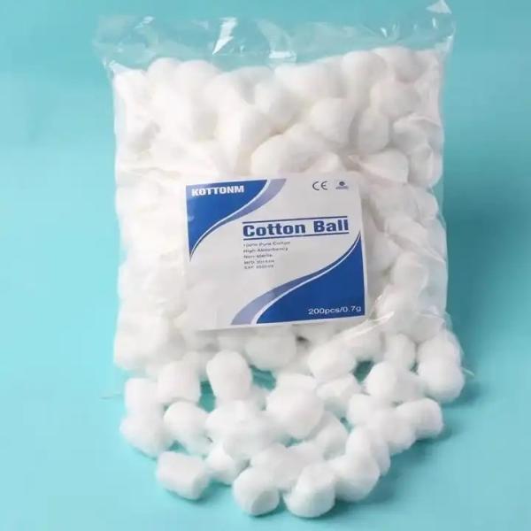Buy OEM Pure Cotton Sterilize Alcohol Cotton Ball White Medical Absorbent With CE at wholesale prices