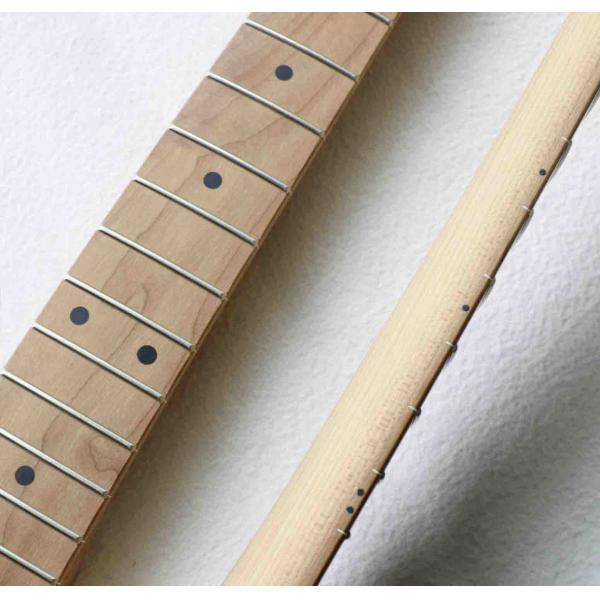 Custom Grand 22 Fret Roasted Maple Electric Guitar Neck for Handmade Tele Guitar Kits Gloss Finished with Bone Nut