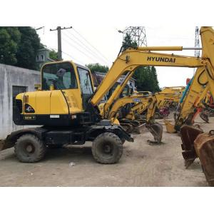 Hyundai R60W-7 Used Mini Excavator Machine , Second Hand Wheel Excavators For