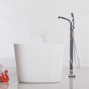 Elegant Rectangular Soaking Acrylic Freestanding Bath With Tub Waste Included