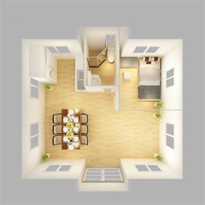 Expandable Prefab Container Home with Double Wing Folding Room and MGO Board