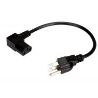 China short 1ft USA 3Pin male to left angle IEC 320 C13 power cable for projector for sale