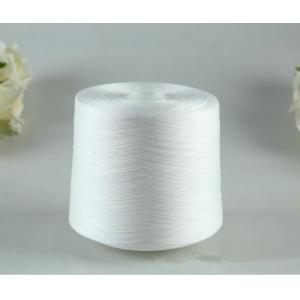 100% Polyester Ring Spun Yarn Pre Dyed Raw White For Sewing 40/2 TFO Techs