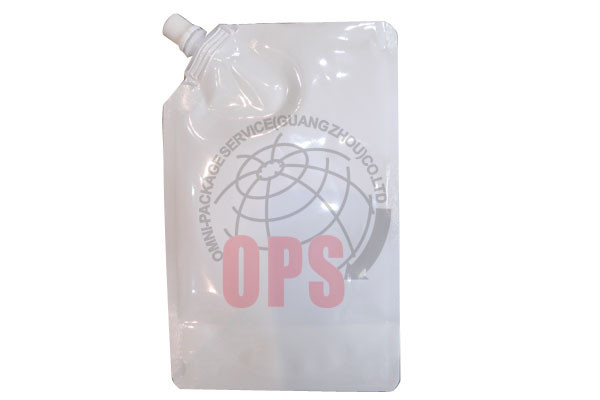 Buy Blank Stand up Pouches with spout , PET/PE white side spout top open pouch at wholesale prices