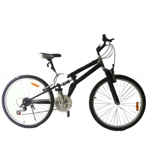 26" Full Suspension Mountain Bike for Heavy Loads Load Capacity 120kg 21 Speeds