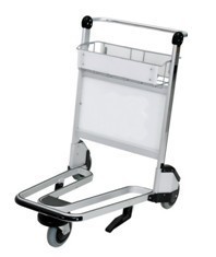 China Stable Airport Luggage Trolley Shopping Cart With Brake 250 Kgs Per Layer on sale