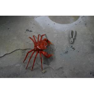 Swimming Crab Resin Sculpture 50cm Height Cartoon Style