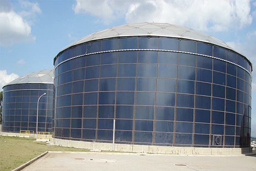 Biogas Digester Bolted Steel Tank , Anti Rust Fiberglass Steel Bolted Storage Tanks