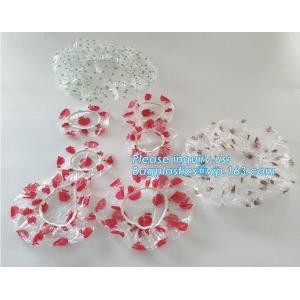 Compostable biodegradable Double-deck Waterproof Shower Cap for Bath Spa,hotel