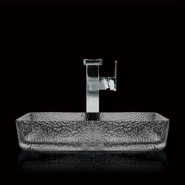 Buy Smoky Grey Rectangular Vessel Sinks Wash Bowl Bathroom Smooth 105mm at wholesale prices