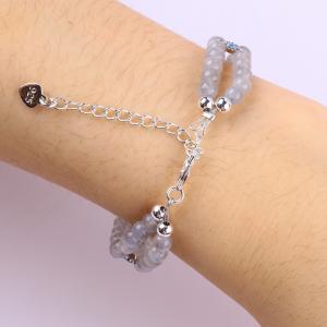 Handmade Moonstone Beaded Bracelet Natural Moonstone Bracelet Adjustable Charms