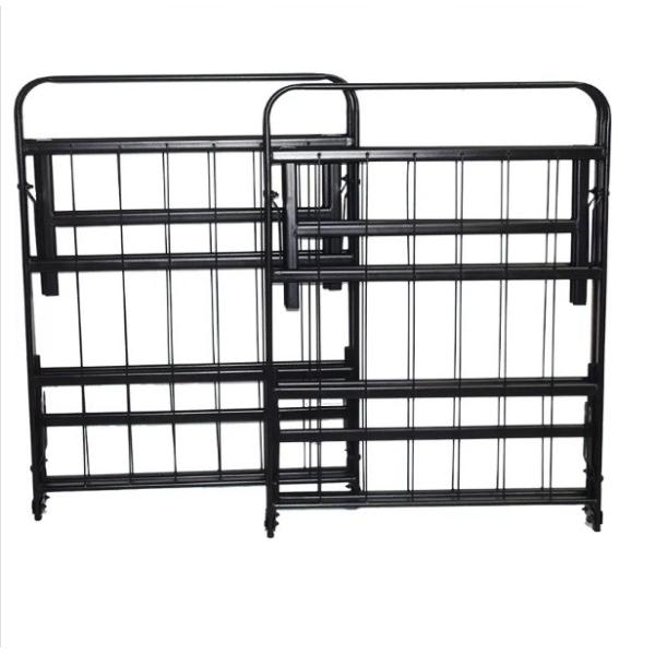 Customized Logo School Twin Size Black Full Metal Bed Frame for School Logo