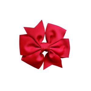 Quality Grosgrain Material Hair Bow Ribbon Red With Customized Printed Logo for sale