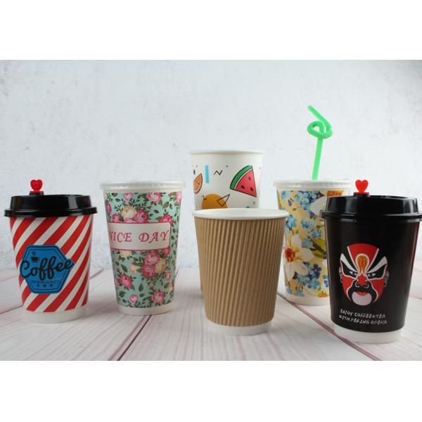 8oz 12oz 16oz Paper Drinking Cup Single Wall Paper Cups With Lids