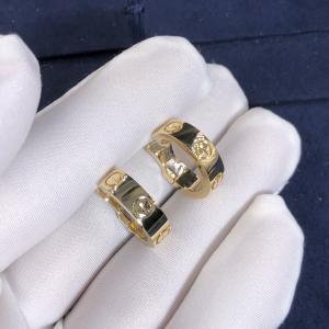 China 18k Gold Car Tier LOVE Earrings Full Set Gift Box With Certificate Width: 5.7 Mm on sale