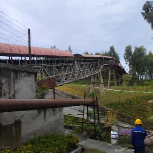 Long Distance Overland Belt Conveyor Curved Bulk Material Handling Conveyor